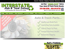 Tablet Screenshot of interstateautoandtrucksalvage.com